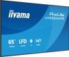 IIYAMA Monitor 65 cali LH6564UHS-B1AG, 24^7,VA,ANDROID14,4K,500cd,5000:1,    2xHDMI ,USB-C,RJ45, RS-232c, IR, 2x10W, 2xUSB, UCHW